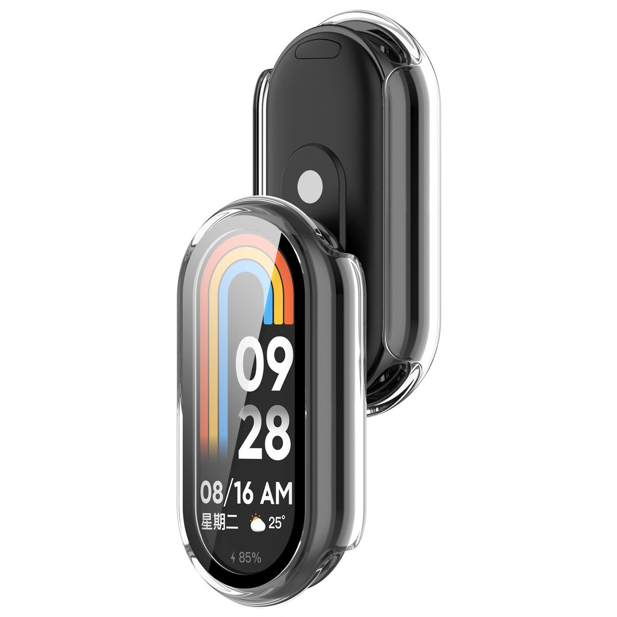 Etui z wbudowanym szkłem Bizon Case Watch Adamo do Smart Band 10